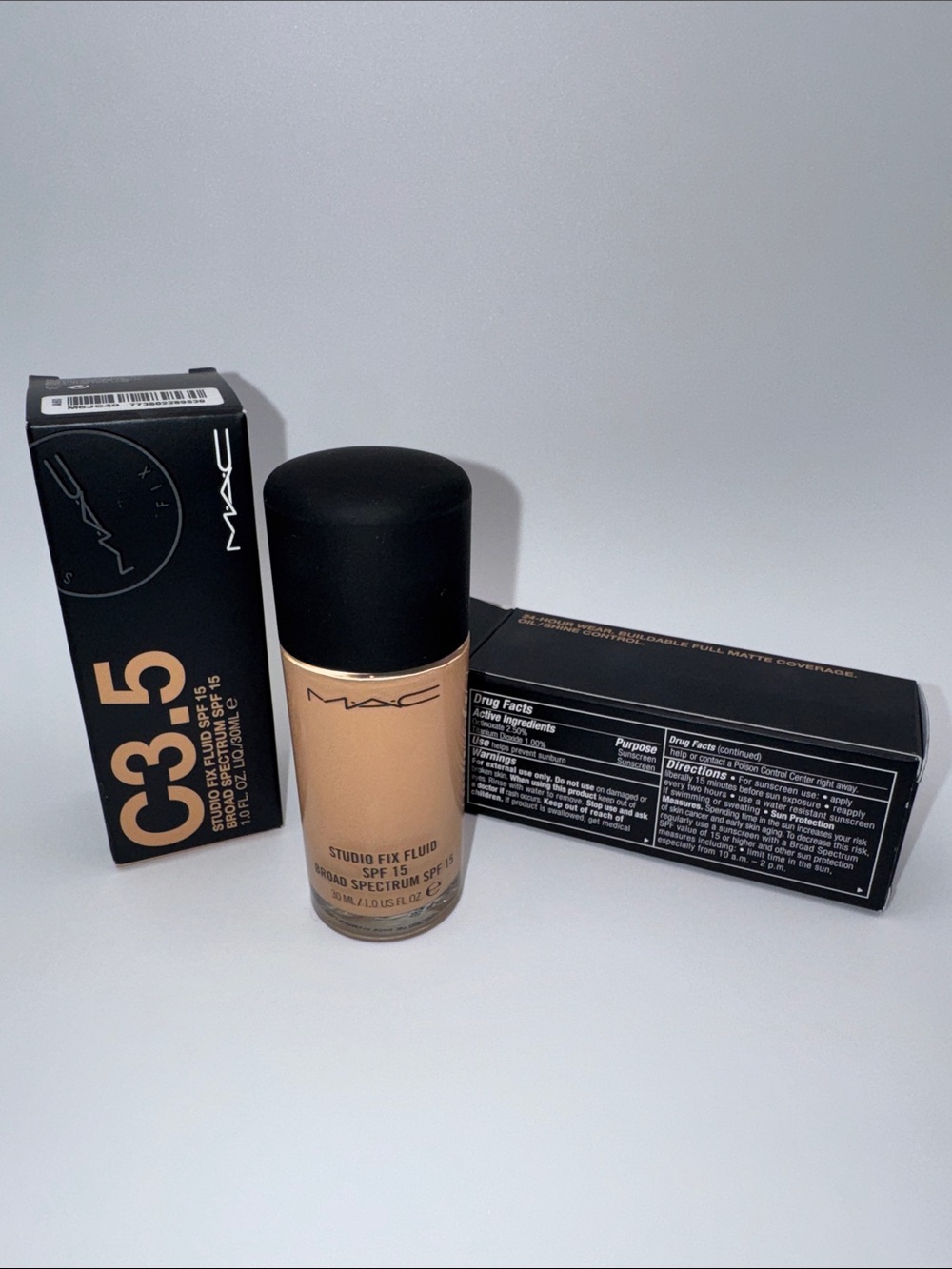 💄 MAC Studio Fix Fluid Foundation C3.5 SPF 15 30mL Full Size NIB